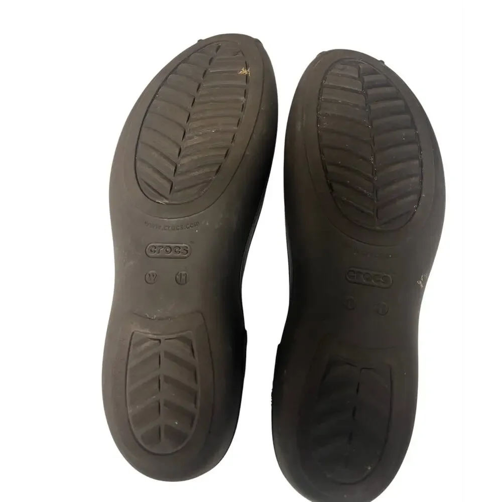 Crocs Olivia II Ballet Flats Brown Slingback Women's Size 11